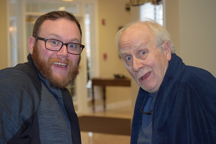 Director Benjamin Dewhurst, left, with Richard Henzel, who plays Sgt. Franklin Spencer, the lead character. (submitted photo)
