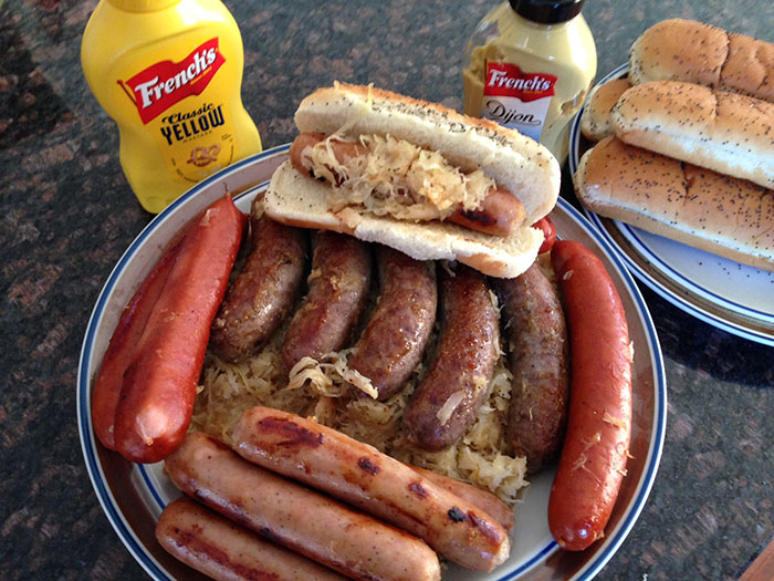 To make the plate expandable for larger amounts of guests and for children, cook up some precooked stadium brats, and for the kids, apple chicken sausages. (Submitted photo)