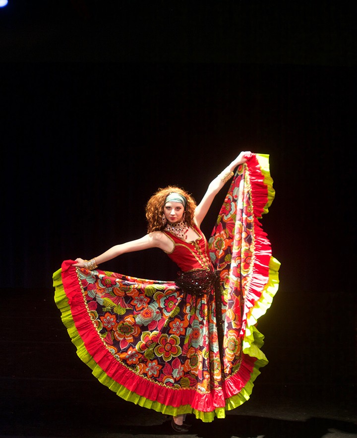 Abbie Lessaris dances in costume for “Passport.” (Submitted photo)