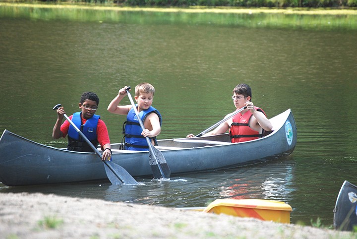 Kids learn the art of canoeing during a summer at Kikthawenund Day Camp.