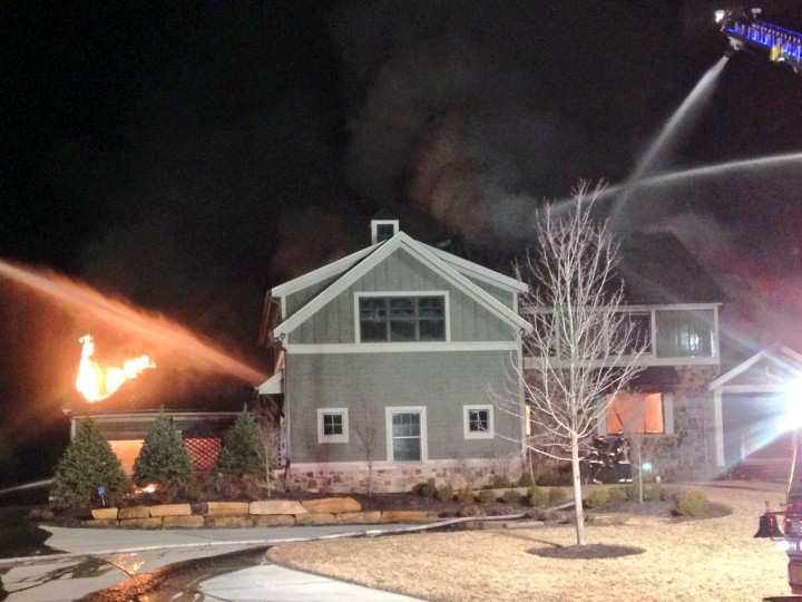 More than 50 firefighters helped put out a blaze in the 10000 block of Coppergate Drive. (submitted photo)