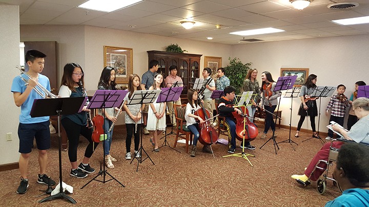 The Sounds of Hope orchestra performs at a nursing home. (Submitted photo)