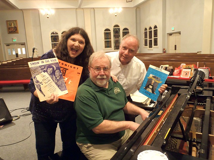 Kathy Haines, Steve Jones at the piano, and Tim Haines. The Music Book will hold a Broadway Sing-along at 3 p.m. April 17 at Zionsville Christian Church, 120 N. 9th St. (Submitted photo)