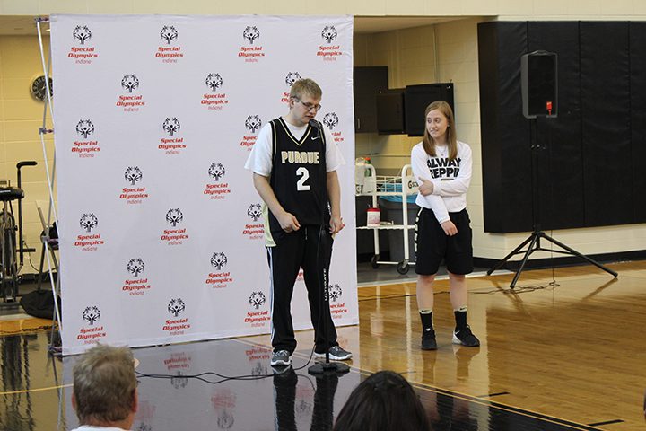 Mitch Bonar, left, and Abby Abel helped organize a unified basketball tournament at Purdue University. (Submitted photo)