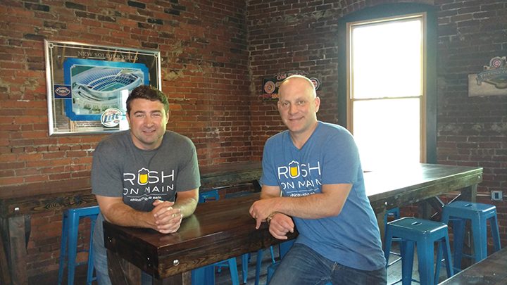 Johnny Vargo, left, and Jeff Sepiol are bringing a taste of Chicago to Zionsville with the planned opening of Rush on Main. (Photo by Heather Lusk) 