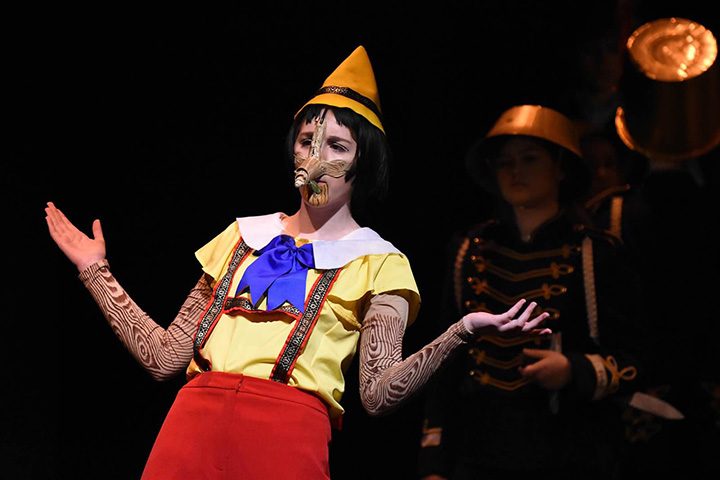 Lexi Esterle as Pinnochio in this season’s winter production of “Shrek, the Musical.” (Submitted photo)