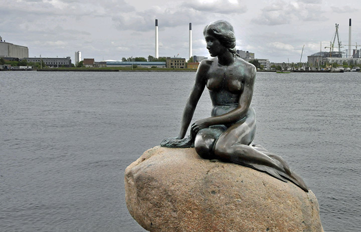 Little Mermaid Statue in Copenhagen Harbor. (Photo by Don Knebel)