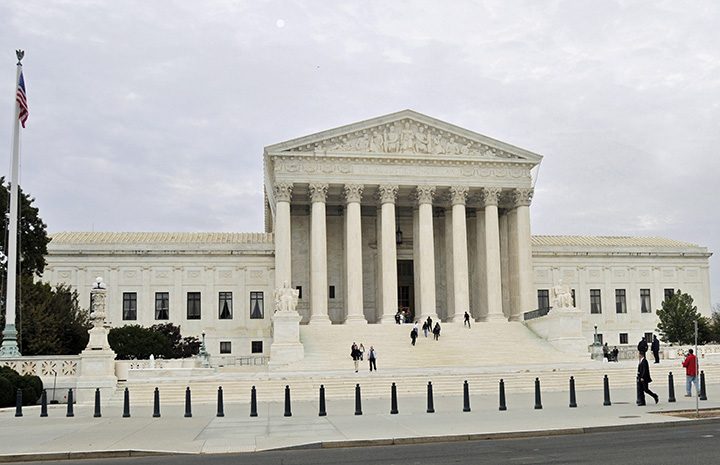 Western façade of the U. S. Supreme Court Building. (Photo by Don Knebel)