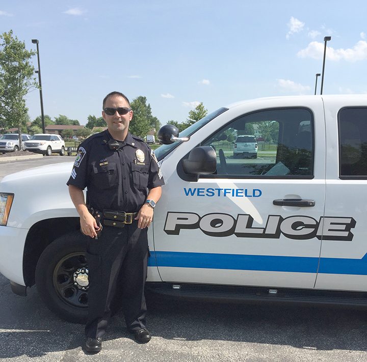 Billy Adams has been with the Westfield Police Dept. since 2007. (Photo by Jenna Liston)
