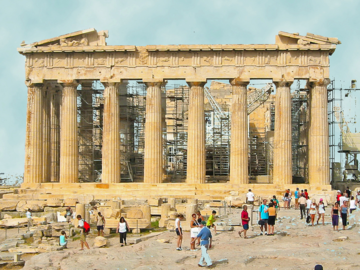 The eastern end of the Parthenon in Athens, Greece (Photo by Don Knebel)