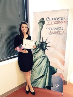 Stefanie Sharp became a U.S. citizen on May 19. (Submitted photo)