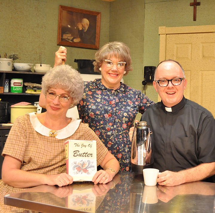 From left, actors Licia Watson, who plays Vivian Snustad, Karen Pappas, who plays Mavis Gilmerson, and Eddie Curry, who plays Pastor E.L. Gunderson. (Submitted photo)
