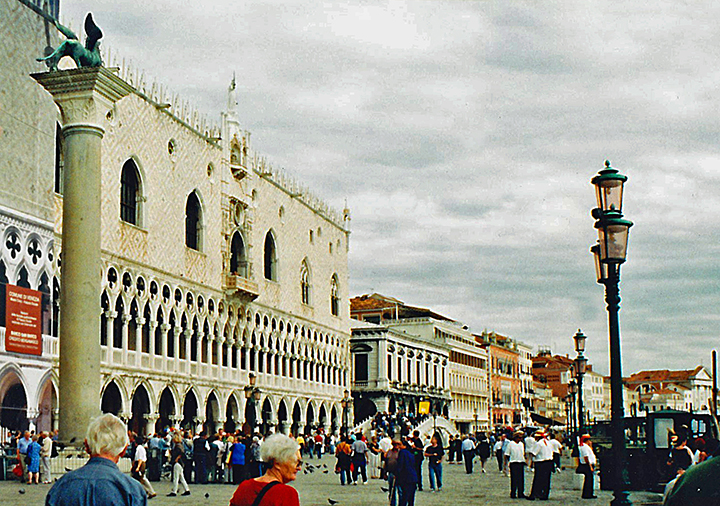 Southern façade of Doge’s Palace in Venice. (Photo by Don Knebel)