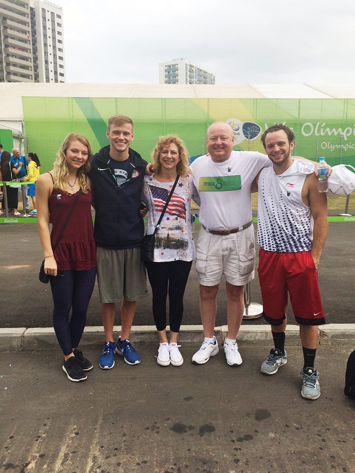 From left, Hollyn, Steele, Jill, Bill and Race Johnson in Rio. (Submitted photo)