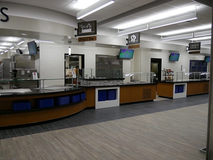 The new serving lines at the Carmel High School main cafeteria. (Submitted photo)