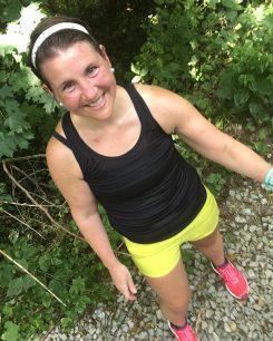 Emma Tillman of Carmel posts photos of herself doing everyday tasks, like running and working, with the hashtag #tpnstrong to let others using TPN see that they can live a normal life. (Submitted photo)