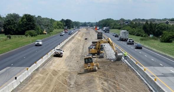 Weather permitting, southbound lanes of I-69 between Exit 210 and Exit 205 will be shifted away from the median during construction of a new southbound lane. (Submitted photo) 