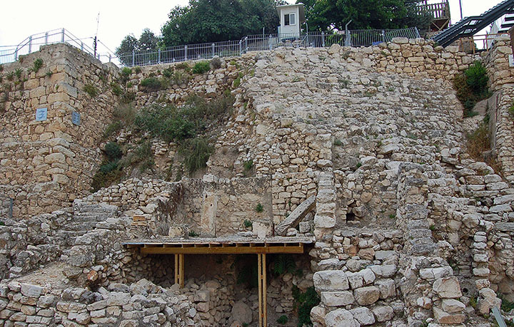 City of David’s Stepped Stone Structure. (Photo by Don Knebel)