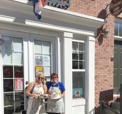From left, Sandra Newkirk and Rascia Johnson in front of their store. (Submitted photo)