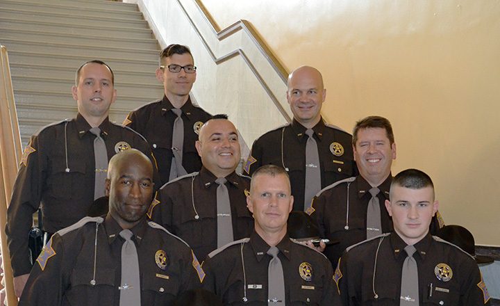 The eight new HCSO reserve deputies are Francisco Contreras-Flores, David Farrell, Jason Ficarra, Mike Fisher, Andrew Howard, Holdan Sanford, Steve Smith and Joe Tanasovich. (Submitted photo)