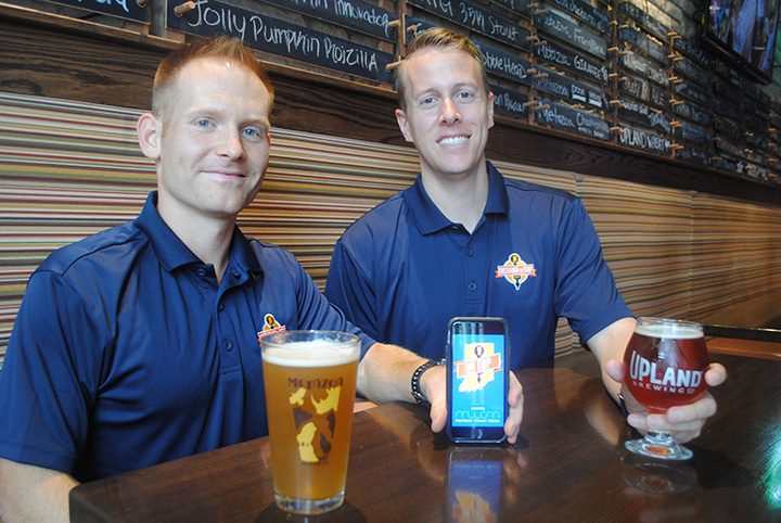 The Indiana on Tap app launched Aug. 17. From left, Steve Williams, Tasting Society Marketplace director, and Justin Knepp, Indiana on Tap founder. (Photo by Anna Skinner)