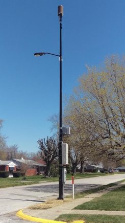 An example of a decorative light pole put up by Zayo in another community. (Submitted photo)