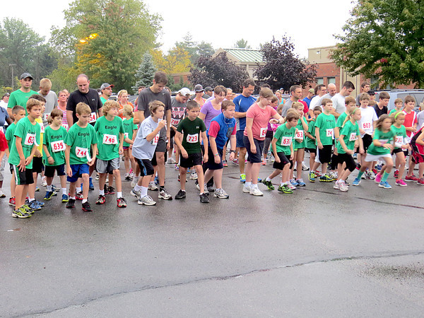 Runners line up for a previous Hit the Bricks 5K. (Submitted photo)