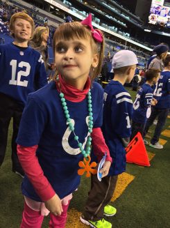 Shea Weidner attends a Colts game in 2015, an opportunity made possible by the HAWK Foundaiton. (Submitted photos)