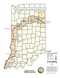 The Wabash River starts in Ohio but primarily stretches through Indiana before flowing into the Ohio River. (Submitted image from IDNR)