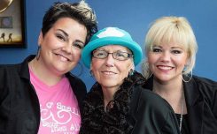 Stephanie O'Hara, Kathy Sumner and Nicole Sumner at the 2015 Cut-a-thon. (Submitted photo) 