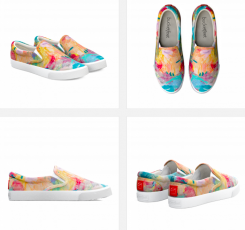 Shoes sold through Bucketfeet feature a painting by Brooks Blackmore, who died at age 6 after fighting brain cancer. (Submitted photo)