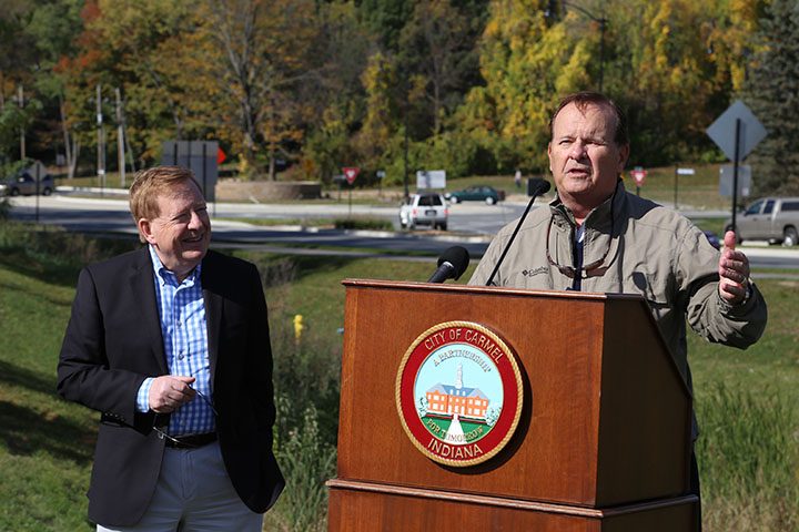 City Council President Ron Carter gives remarks about the completion of the trail. (Photo by Ann Marie Shambaugh)