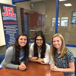 Olivia Kegley, Hana Ghoneima and Claire Haxton, members of the HSEF board. (Submitted photo)