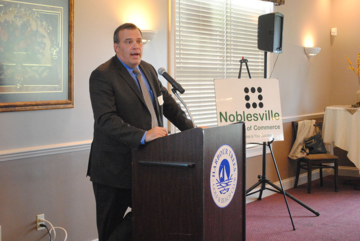 Riverview CEO Seth Warren presents State of Health at Noblesville Chamber of Commerce luncheon