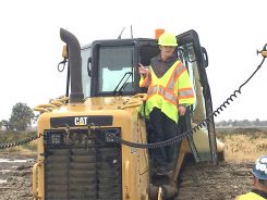 Alexander Boeckmann visited various construction sites through the county Oct. 20. (Submitted photo)