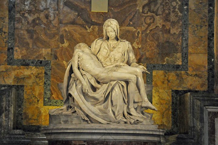 Michelangelo’s ‘Pieta’ in St. Peter’s Basilica. (Photo by Don Knebel)