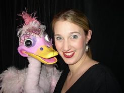 Heidi Shackleford with her puppet Olga the ballerina. (Submitted photo).