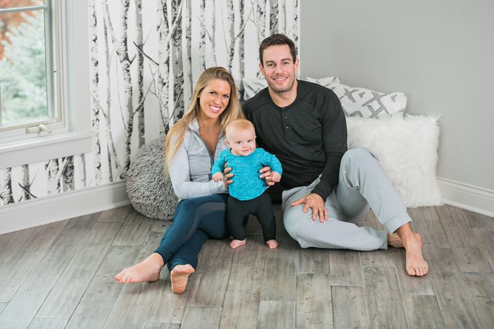 Jessica and Kevin Lynch of Carmel launched the YogaBaby clothing line to provide comfortable, versatile outfits for their daughter, Ella. (Submitted photos)