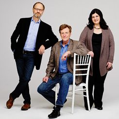 The creative team of the original production, from left, David Hyde-Pierce, Brian Hargrove and Barbara Anselmi. (Submitted photo)