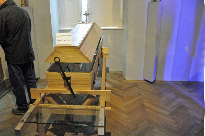 Reusable Coffin in Melk Abbey (Photo by Don Knebel)