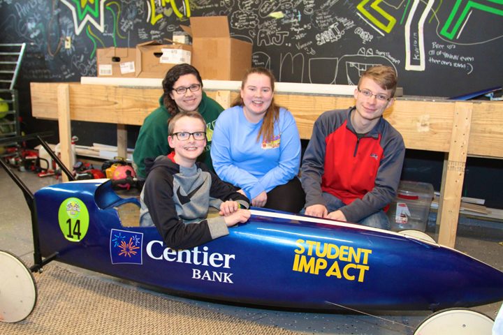 Student Impact participated in the Grand Junction Derby this year. Back, from left, Adrianna Avila, Shea Eggleston and Alexander Lee. Front, Aidan Fruit.  (Photos by Sadie Hunter)  