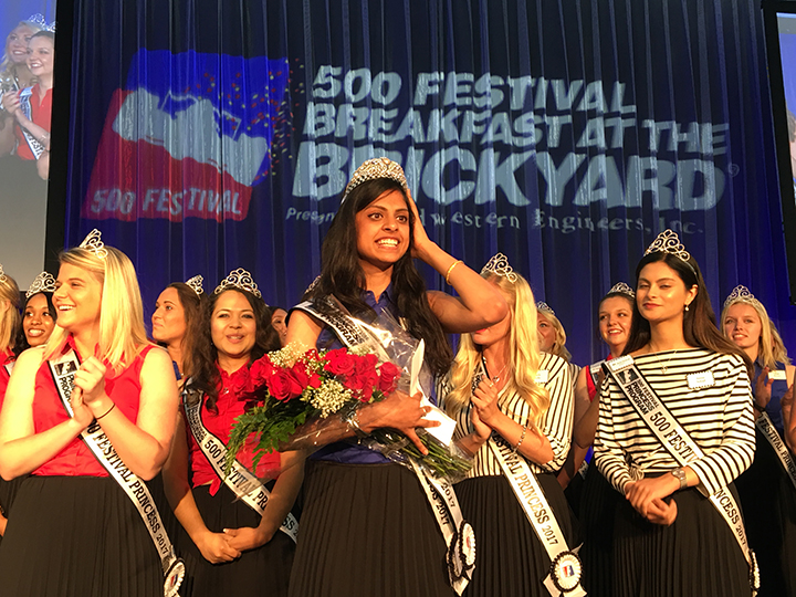 Zionsville’s Shivani Bajpai named 500 Festival Queen