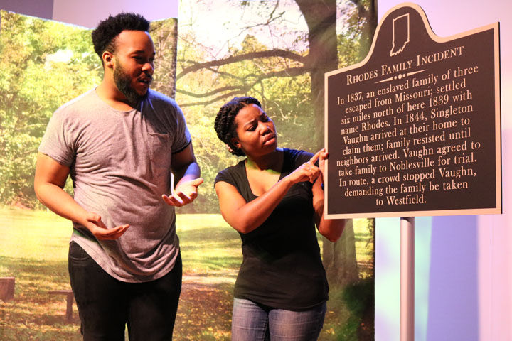 From left, Devon Ginn and Tori Renee perform in the “Rhodes Family Incident.” (Submitted photo)