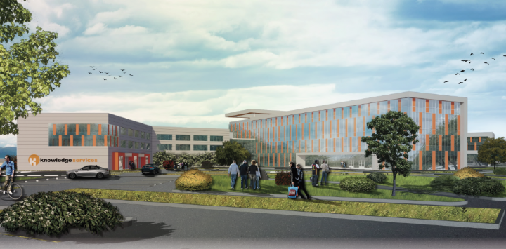 Knowledge Services’ new, $17M headquarters will break ground on construction next year, and the company could move to the site as early as 2019. (Submitted image)