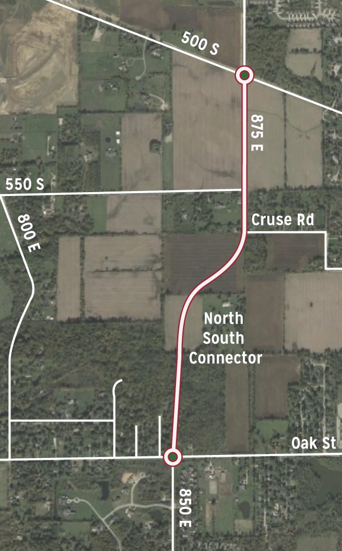 Zionsville has selected an approximate route for a new north-south connector road on the town’s west side.