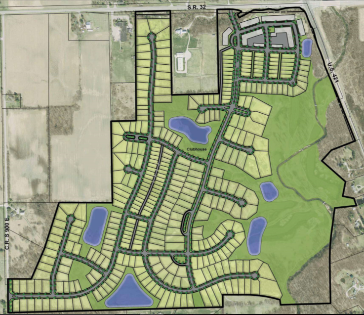 A development including up to 360 homes and mixed uses on 10 to 12 acres has been proposed on the 235-acre site of the Wolf Run Golf Club. (Submitted photo)