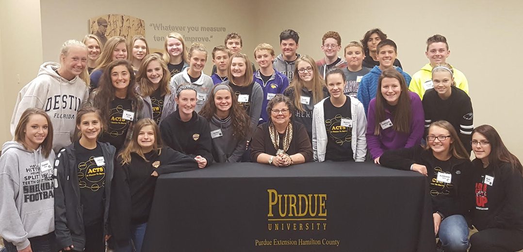 This is the students who participated in the ACTS program through Purdue Extension. I spoke to this group every year about the Legisture Leadership and Community involvement
