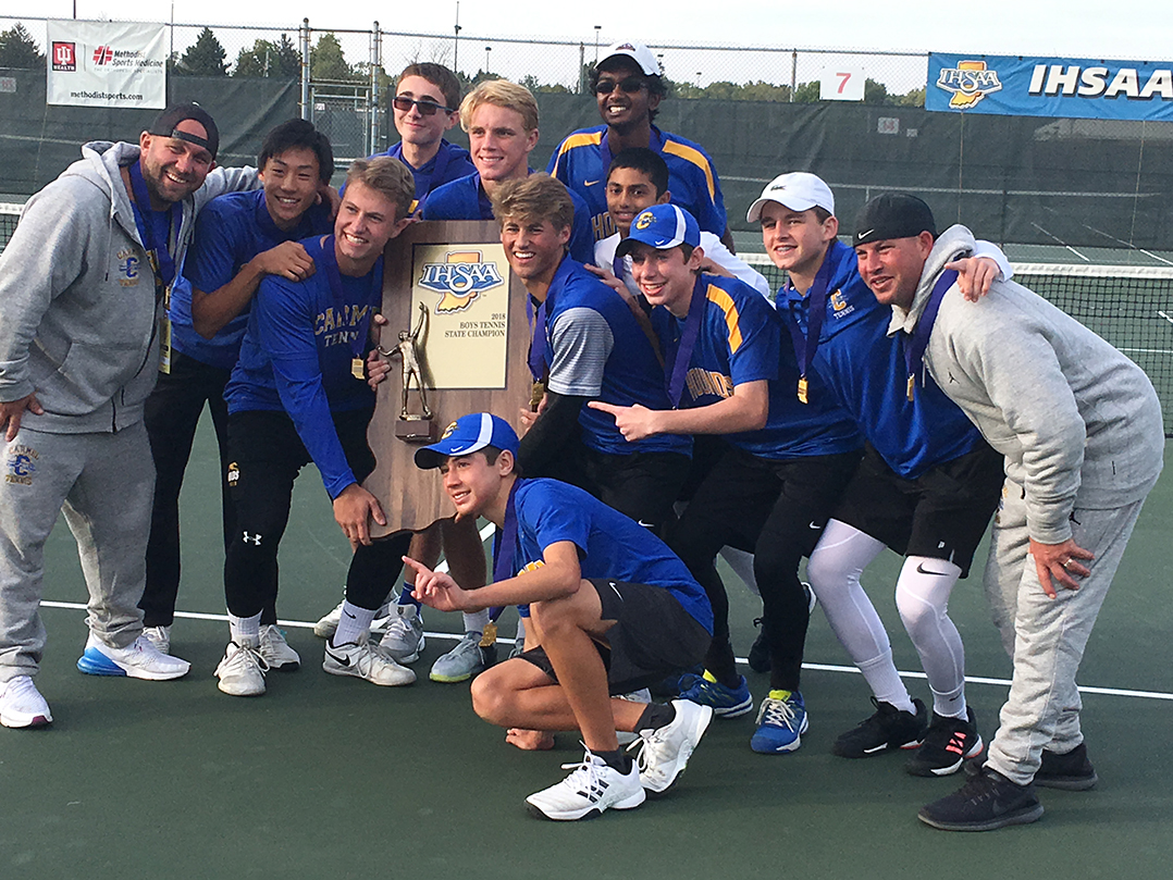 Carmel High School captures 3rd consecutive state tennis title