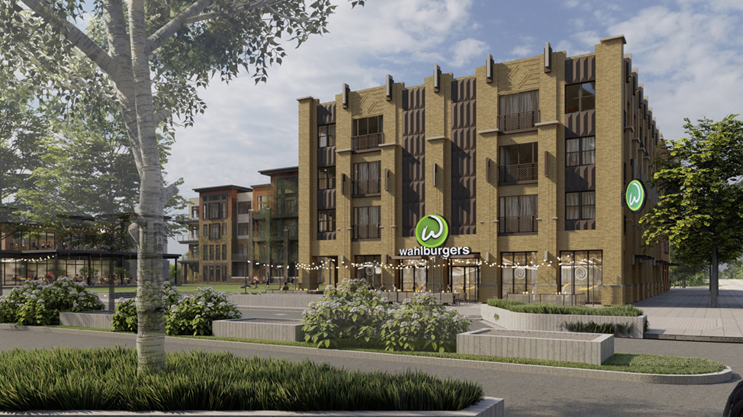 Wahlburgers is slated to open in the Proscenium in Carmel next year. (Submitted rendering)