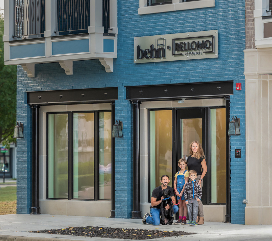 Bellomo Family in Front of Gallery